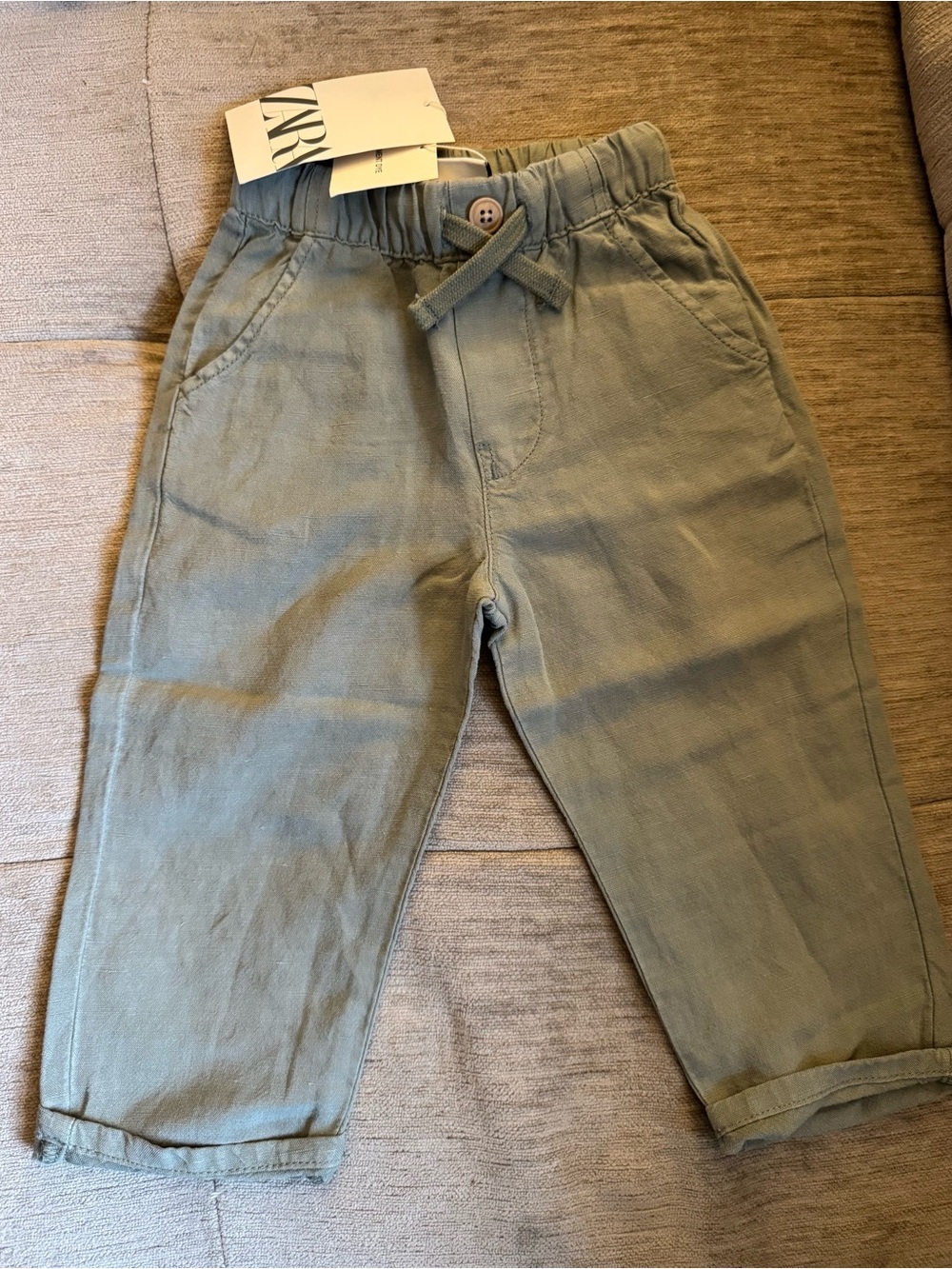 Zara Kids Linen Pull-On Pants